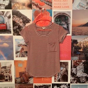Red and white striped t-shirt from Garage